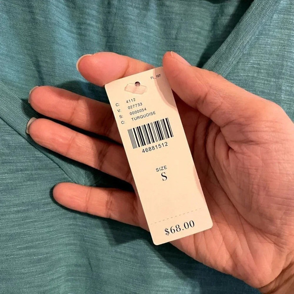 NWT Eri + Ali Lucie Eyelet Tank Anthropologie Size S V Neck Sleeveless Blue - Picture 7 of 14